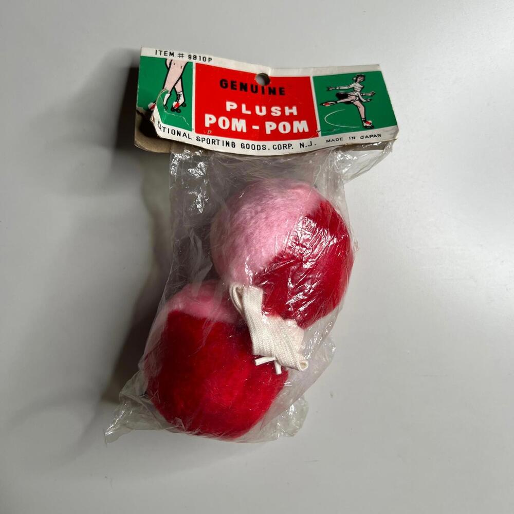 70s Vtg NOS National Sporting Plush Roller Skate Pom Jingle Bell Made in Japan